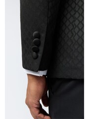 Ted Baker Tailoring Diamond Jacquard Black Jacket - Image 8 of 14