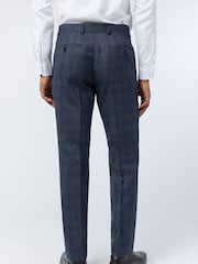 Ted Baker Tailoring Slim Blue Byrne Plum Check Trousers - Imagen 2 de 3