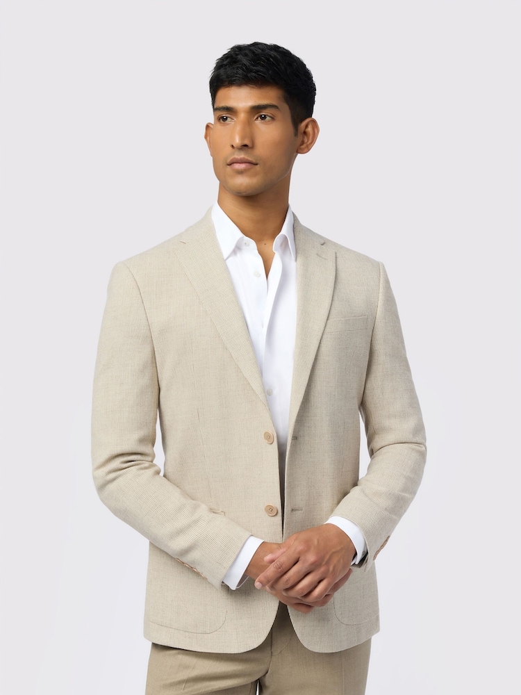 Ted Baker Tailoring Natural Puppytooth Jacket - Image 1 of 6 Ted Baker Tailoring Natural Puppytooth Jacket - Image 1 of 6