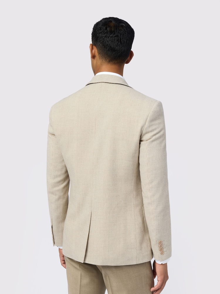 Ted Baker Tailoring Natural Puppytooth Jacket - Image 2 of 6 Ted Baker Tailoring Natural Puppytooth Jacket - Image 2 of 6