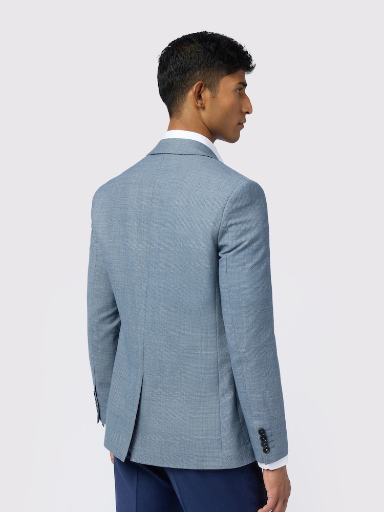 Ted Baker Tailoring Blue Structure Jacket - Image 2 of 5 Ted Baker Tailoring Blue Structure Jacket - Image 2 of 5