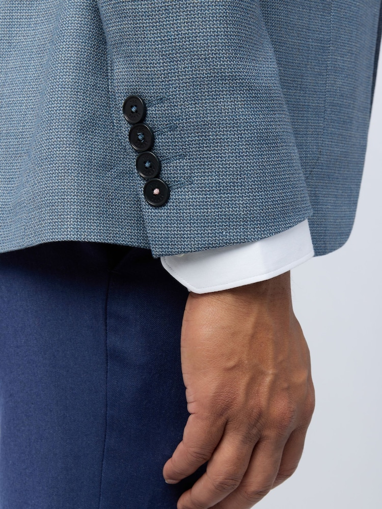 Ted Baker Tailoring Blue Structure Jacket - Image 5 of 5 Ted Baker Tailoring Blue Structure Jacket - Image 5 of 5