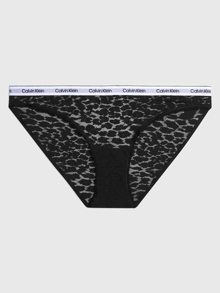 Calvin Klein Black Lace Bikini Briefs - Image 6 of 6