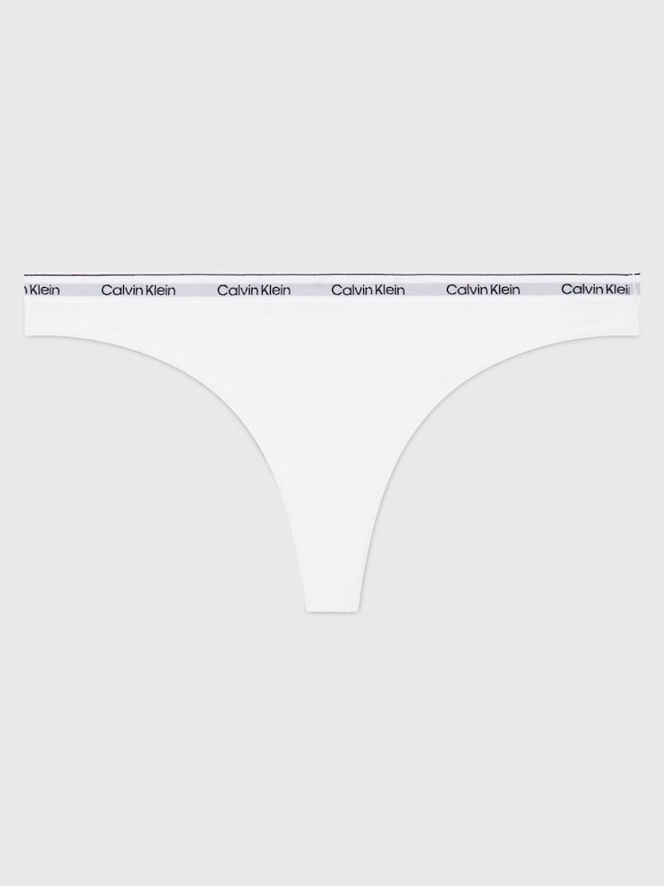 Calvin Klein White Icon Logo Thongs - Image 5 of 5