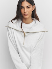 Marga gris - Half Zip Jersey Jumper - Imagen 4 de 7