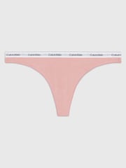 Calvin Klein Pink Thong Icon Logo Knickers - Image 4 of 4