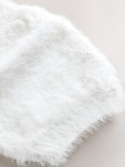 White Pearl Fluffy Occasion Shrug (3-16yrs) - Image 6 of 6