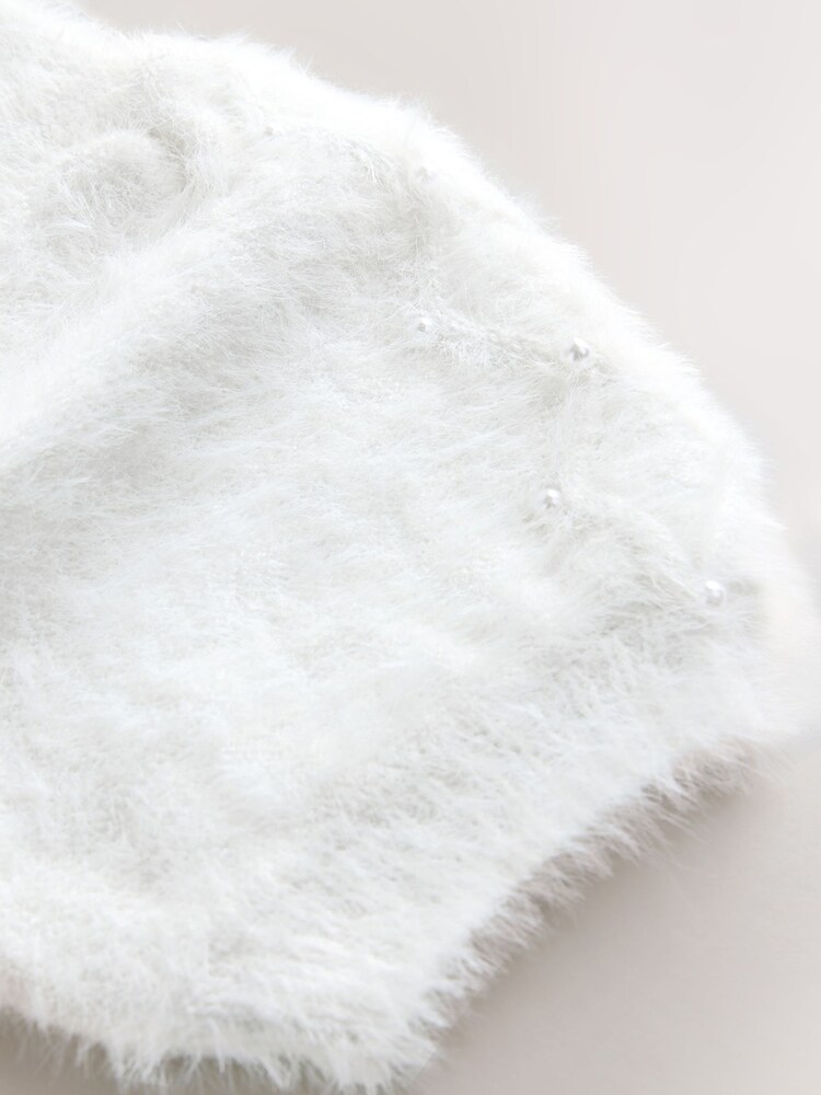 White Pearl Fluffy Occasion Shrug (3-16yrs) - Image 6 of 6