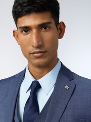 Ted Baker Tailoring Slim Blue Foyle Airforce Scratch Jacket - Image 4 of 5