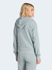 adidas Green Essentials 3-Stripes French Terry Full Zip Hoodie - Image 2 of 6