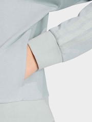 adidas Green Essentials 3-Stripes French Terry Full Zip Hoodie - Image 5 of 6