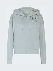 adidas Green Essentials 3-Stripes French Terry Full Zip Hoodie - Image 6 of 6