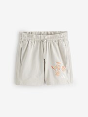 adidas Grey 3-Stripe Shorts - Image 1 of 1