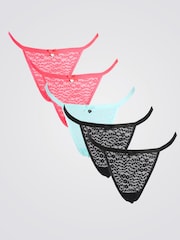 Boux Avenue Gina G String  Knickers Multicoloured 5 Pack - Image 1 of 7