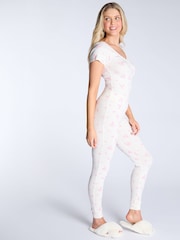 Boux Avenue Vintage Floral Print White T-Shirt & Leggings Pyjamas Set - صورة 3 من 5