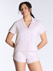 Boux Avenue Stripe Lace Short Pyjamas Set - Image 1 of 5