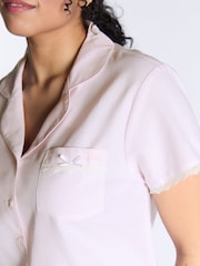 Boux Avenue Stripe Lace Short Pyjamas Set - Image 5 of 5