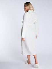 Boux Avenue Long Waffle White Robe - Image 2 of 5