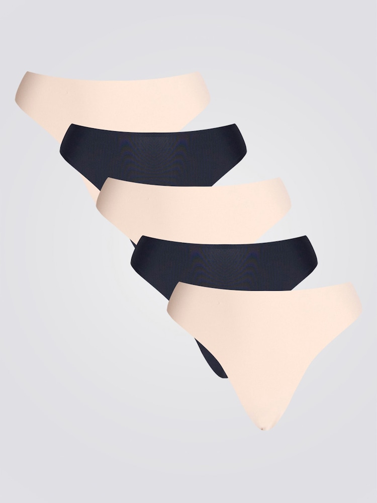 Boux Avenue Bonded High Waist Nude Briefs 5 Pack - Image 1 of 3