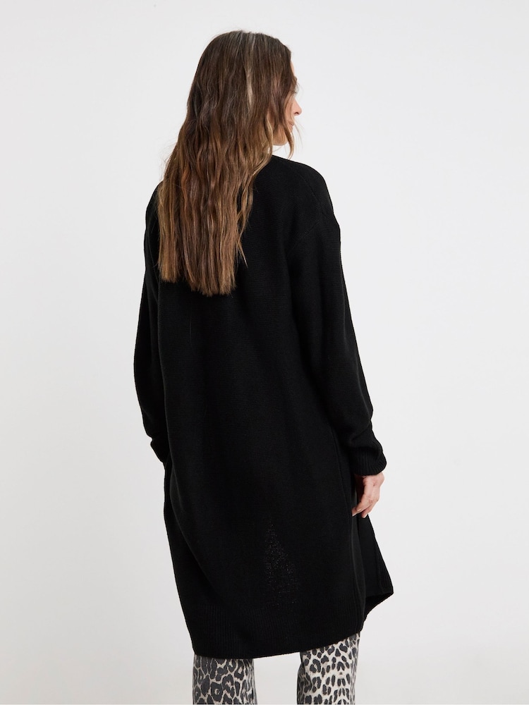 JD Williams Black Acrylic Edge to Edge Cardigan - Image 2 of 4