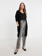 JD Williams Black Acrylic Edge to Edge Cardigan - Image 3 of 4