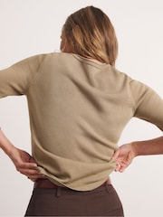 JD Williams Natural Premium Semi Sheer T-Shirt - Image 2 of 6