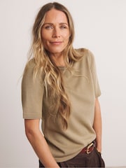 JD Williams Natural Premium Semi Sheer T-Shirt - Image 5 of 6