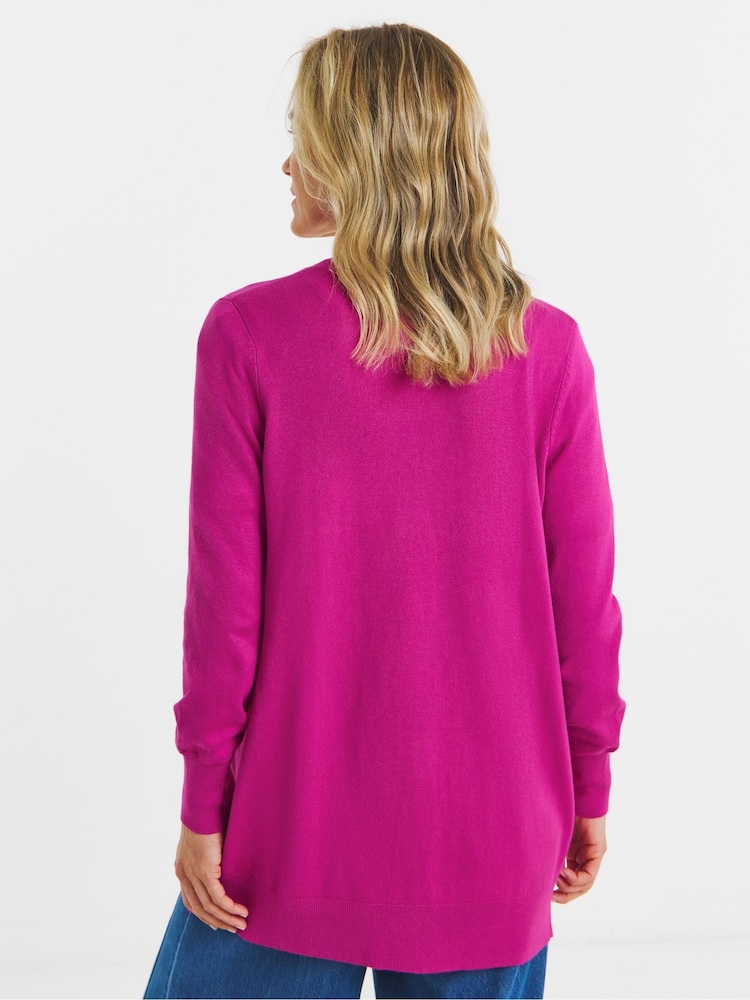 JD Williams Pink Longline Edge To Edge Cardigan - Image 2 of 4