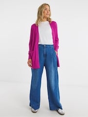 JD Williams Pink Longline Edge To Edge Cardigan - Image 3 of 4