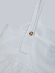 Animal White Womens Linen Midi Dress - Image 3 of 4