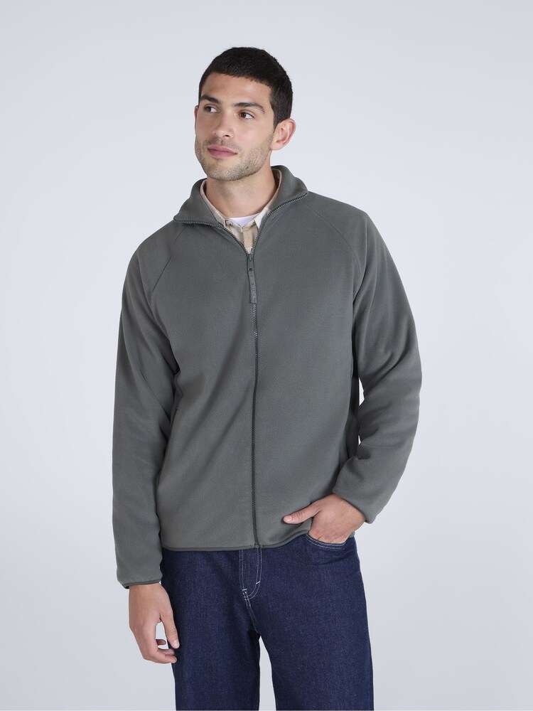 Gris - Animal Mens Stockholm Full-Zip Fleece - Imagen 1 de 10