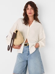 Whistles White Stripe Long Sleeve Blouse - Image 2 of 5