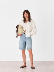 Whistles White Stripe Long Sleeve Blouse - Image 4 of 5