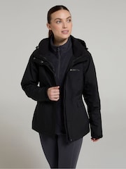 Mountain Warehouse Black Womens Thunderstorm II 3-in-1 Waterproof Jacket - Image 1 of 4