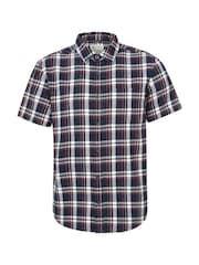 Mountain Warehouse Blue Mens Trace Flannel Short Sleeve Shirt - Image 1 of 9