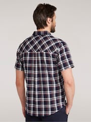 Mountain Warehouse Blue Mens Trace Flannel Short Sleeve Shirt - Image 2 of 9