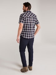 Mountain Warehouse Blue Mens Trace Flannel Short Sleeve Shirt - Image 4 of 9