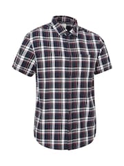 Mountain Warehouse Blue Mens Trace Flannel Short Sleeve Shirt - Image 6 of 9