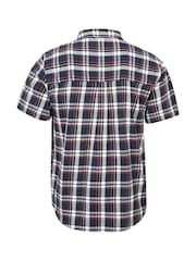 Mountain Warehouse Blue Mens Trace Flannel Short Sleeve Shirt - Image 7 of 9