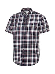 Mountain Warehouse Blue Mens Trace Flannel Short Sleeve Shirt - Image 8 of 9