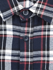 Mountain Warehouse Blue Mens Trace Flannel Short Sleeve Shirt - Image 9 of 9