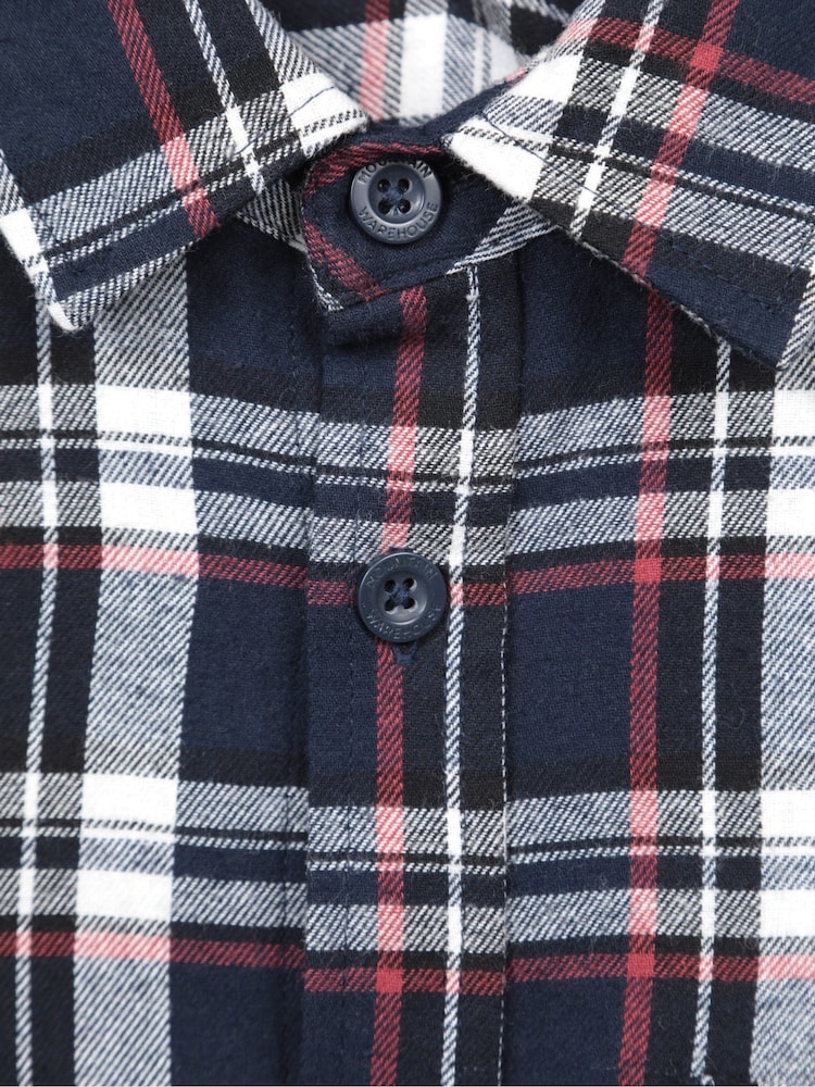 Mountain Warehouse Blue Mens Trace Flannel Short Sleeve Shirt - Image 9 of 9