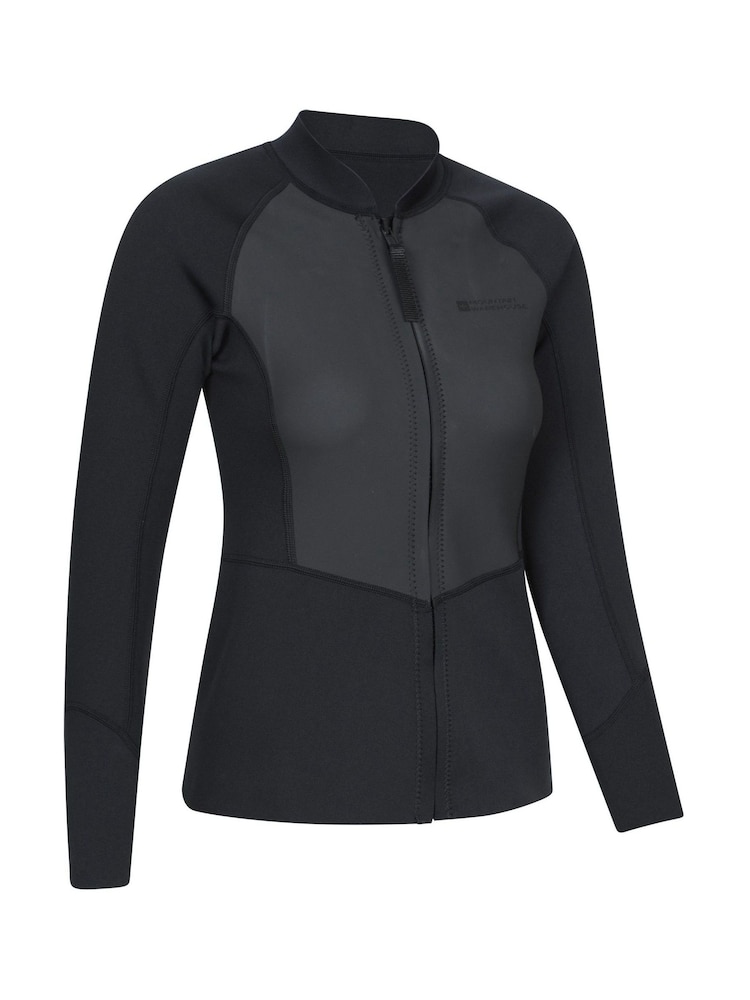 Mountain Warehouse Black Lamorna Long Sleeved Wetsuit Rash Vest - Image 2 of 10 Mountain Warehouse Black Lamorna Long Sleeved Wetsuit Rash Vest - Image 2 of 10