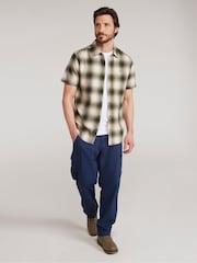 Mountain Warehouse Green Mens Trace Flannel Short Sleeve Shirt - Image 3 of 9