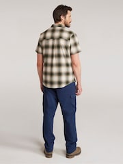 Mountain Warehouse Green Mens Trace Flannel Short Sleeve Shirt - Image 4 of 9