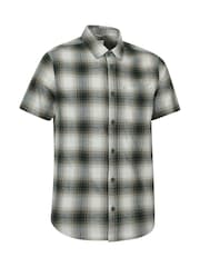 Mountain Warehouse Green Mens Trace Flannel Short Sleeve Shirt - Image 6 of 9