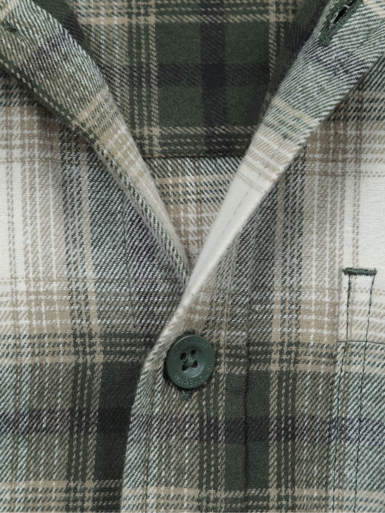 Mountain Warehouse Green Mens Trace Flannel Short Sleeve Shirt - Image 9 of 9