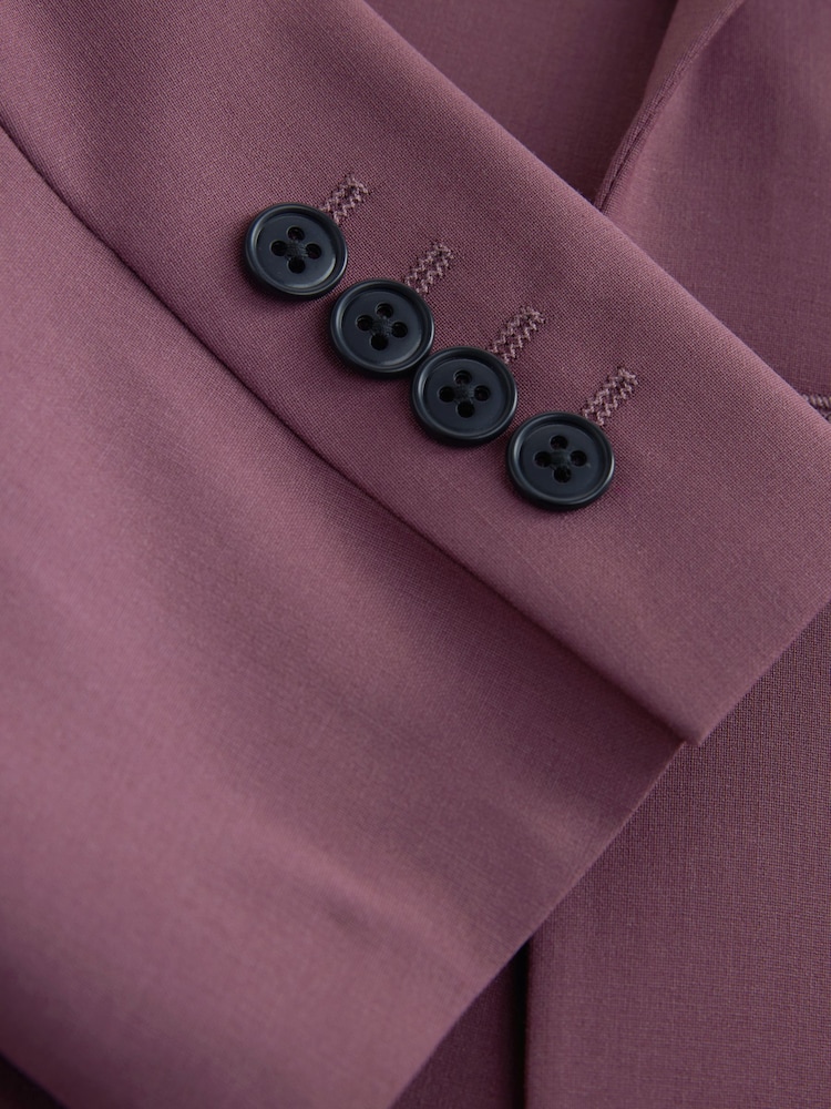 Pink Tailored Fit Motion Flex Wool Blend Suit Jacket - Image 9 of 9