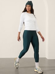 Athleta White Signature Rib Crew T-Shirt - Image 1 of 1