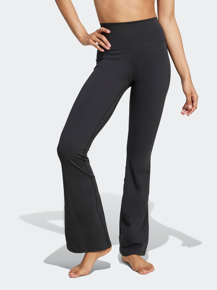 adidas Black All Me Flare Leggings - Image 1 of 6